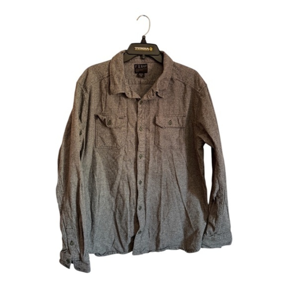 Fox Racing Mens Button Down Shirt Heritage Forged Long Sleeve Flannel Shirt Size